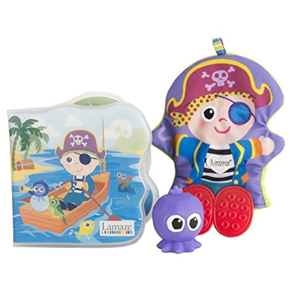 Lamaze Yo Ho Horace Pirate Bathtime Book,Mitt Teether,Octopus Set New in Box 6M+